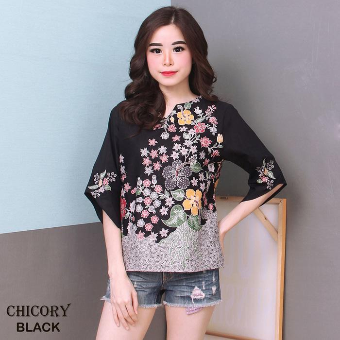 CHICORY TOP - Atasan Batik Blouse Batik Modern Wanita Cheongsam Premiu