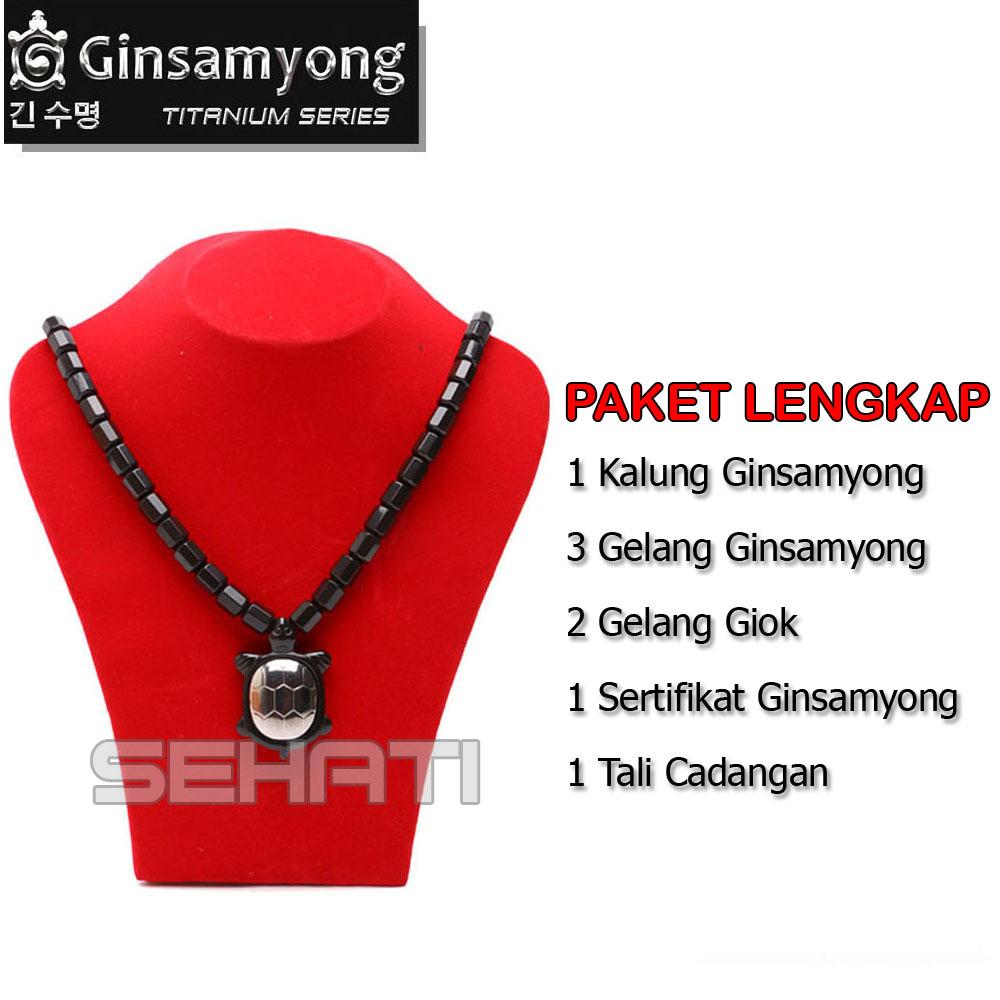 Ginsamyong TITANIUM Kura - Dark Brown - Kalung Gelang Kesehatan