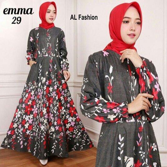 MoslemWear Gamis Pesta Cantik Katun Busui - Fashion Busana Kondangan Muslimah - Syarie Cantik - Gamis Pesta Jumbo XL - Gamis Modern - Gaun Paty Maxy Dress - Kebaya Modern Hijab Jilbab Batik ihemma
