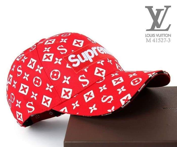 Topi Lv Supreme Semi Premium Import Bahan Kanvas