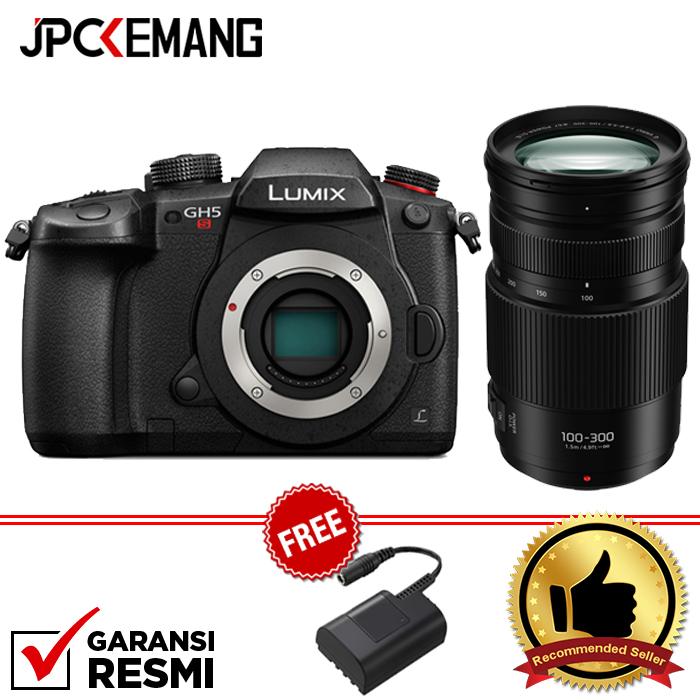 Panasonic Lumix DC-GH5S + Lumix G Vario 100-300mm f/4-5.6 II Free DC Coupler + Free Panasonic 45-150mm (By Claim) jpckemang GARANSI RESMI