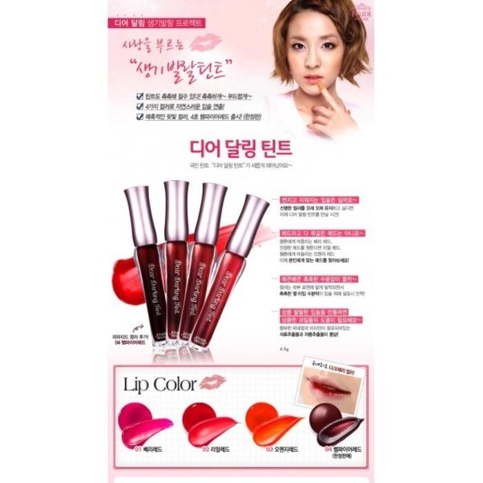 DEAR DARLING LIP TINT ETUDE HOUSE MAKEUP MAKE UP PEMERAH PERONA BIBIR LIPSTICK LIPSTIK CAIR LIP LINER LIP GLOSS ORIGINAL - 3 ORANGE RED