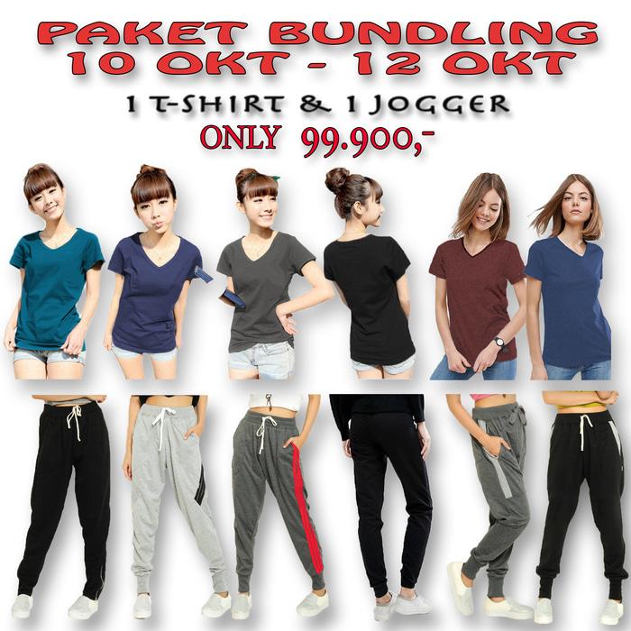 PROMO PAKET 1 JOGER + 1 KAOS / BUNDLING 1CELANA JOGGER + 1 BAJU 99.900
