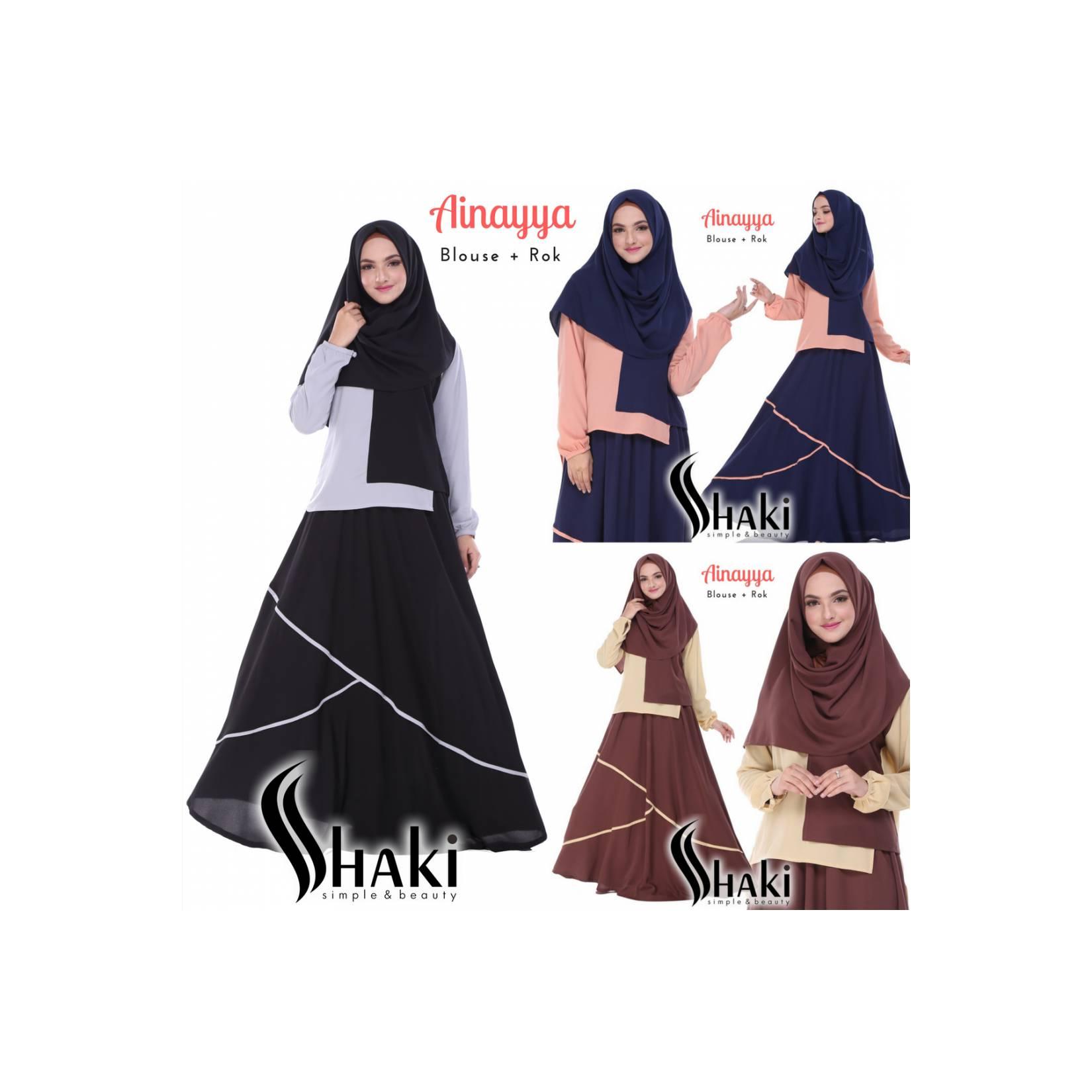 setelan AINAYYA BY SHAKI (blus+rok keren)