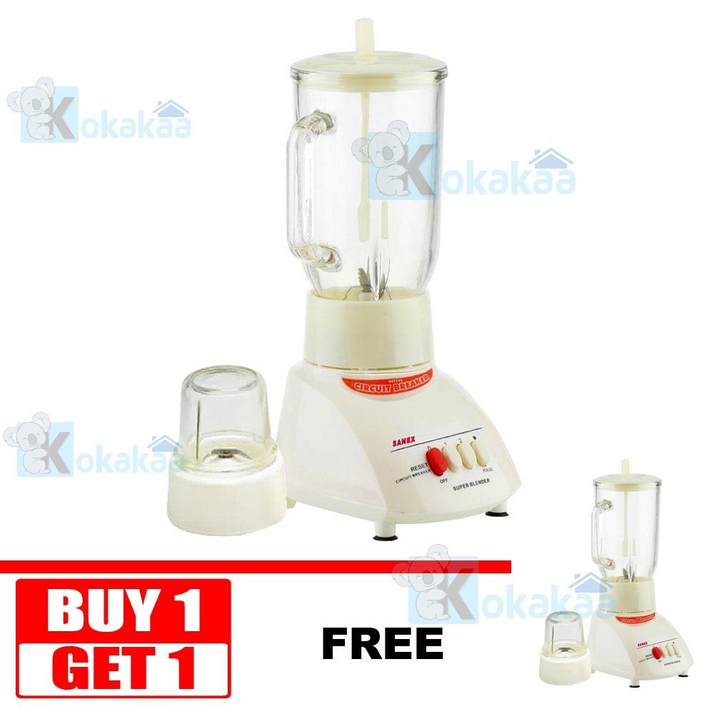 Buy 1 Get 1 Sanex Blender Glass Jar MT-X Bahan Kaca Low Watt with Grinder