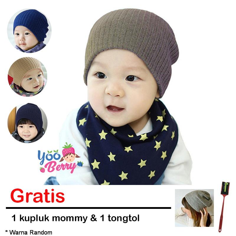 YooBerry Topi Kupluk Rajut Bayi Korea Hyun Ki Gratis Topi & Tongtol