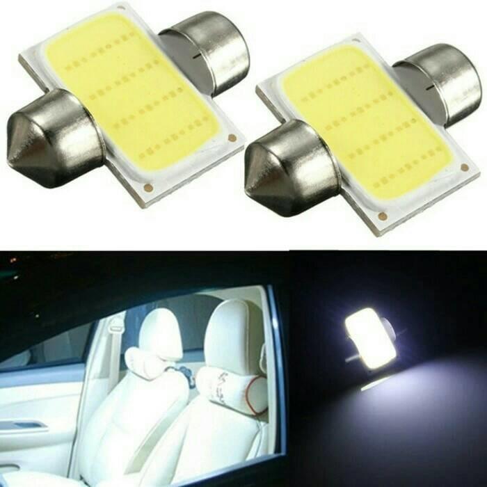 Lampu led plafon mobil kabin interior 31mm plasma cob super terang