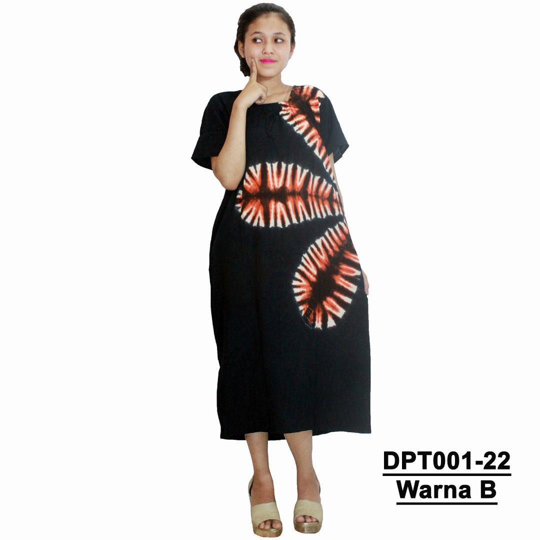 Daster Batik, Daster Lengan Pendek, Baju Tidur, Piyama, Leher Kerut (DPT001-22) Batik Alhadi
