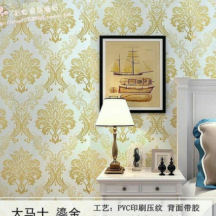 wallpaper sticker motif batik gold 10m x 45cm