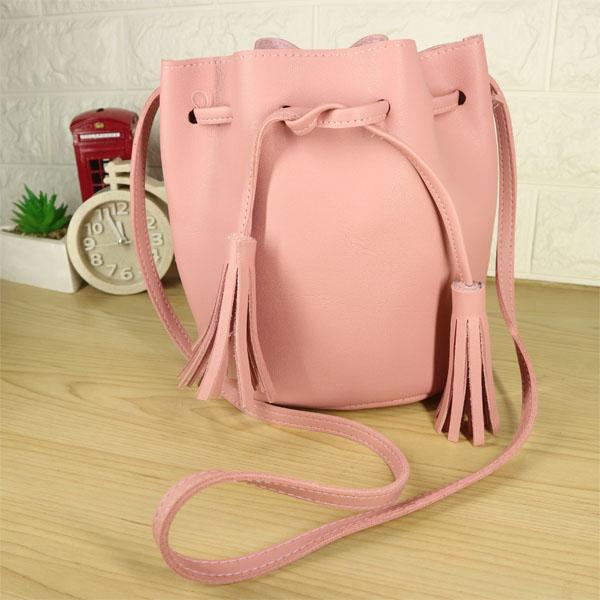 Firdaus Fashion - Tas Selempang / Sling Bucket Bag MINISO PU Import