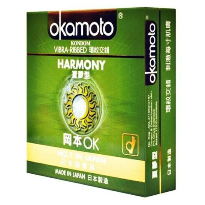 Promo - Kondom Tipis Bergerigi - Okamoto Vibra isi-3