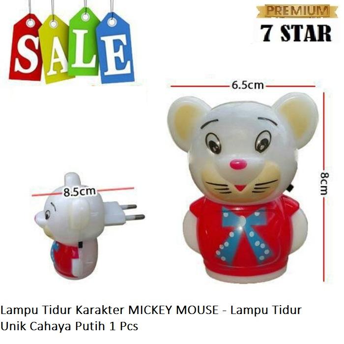 Lampu Tidur Karakter 7STAR Hemat Energy MICKEY MOUSE - Lampu Tidur Unik Cahaya Putih 1 Pcs