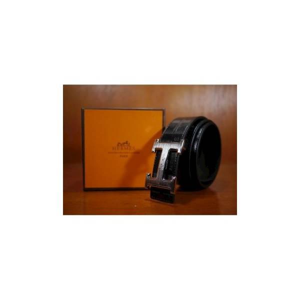 IKAT PINGGANG KULIT PRIA IMPORT HERMES CT04 BLACK