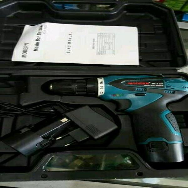 Mesin Bor Modern M 12 V Portable Baterai Tanpa Kabel Cordless Drill Driver Bor Alat Pengebor dan Pelubang Murah Kuat Bor Kayu Besi Sekrup Obeng