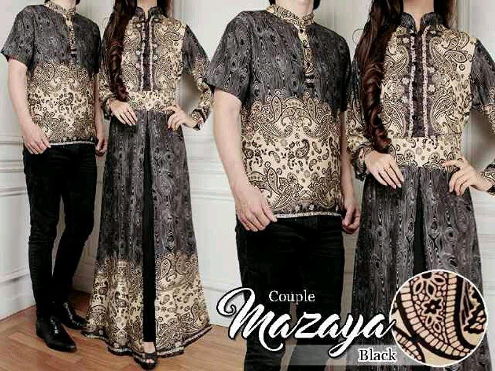 Couple Gamis Mazaya Plus Kemeja Pria 4W di lapak Toko Kembar Tanah Abang rinymangiwa