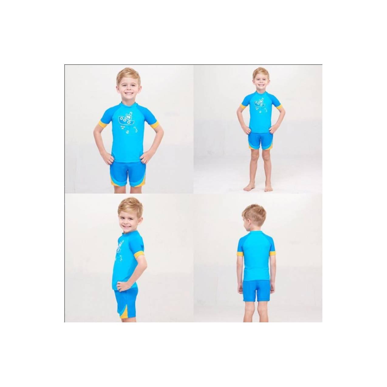 Baju renang anak Lee Vierra Little Ship Unisex Two Pieces Blue