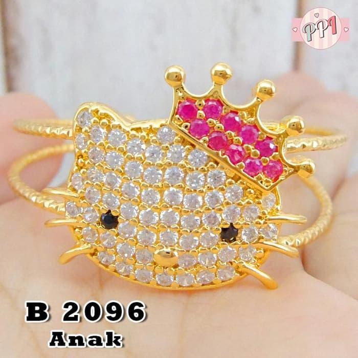 Gelang cartier Hello Kitty Bermahkota B 2096 Anak d = 4,1cm