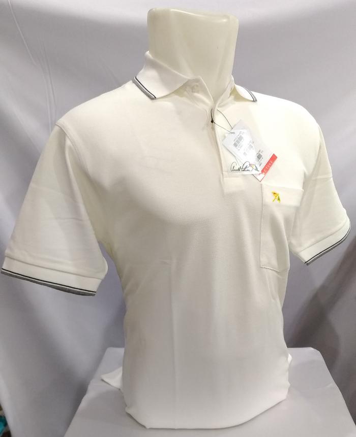 Kaos Kerah Polo Shirt Pria ARNOLD PALMER 100% ORIGINAL PUTIH - Putih, M