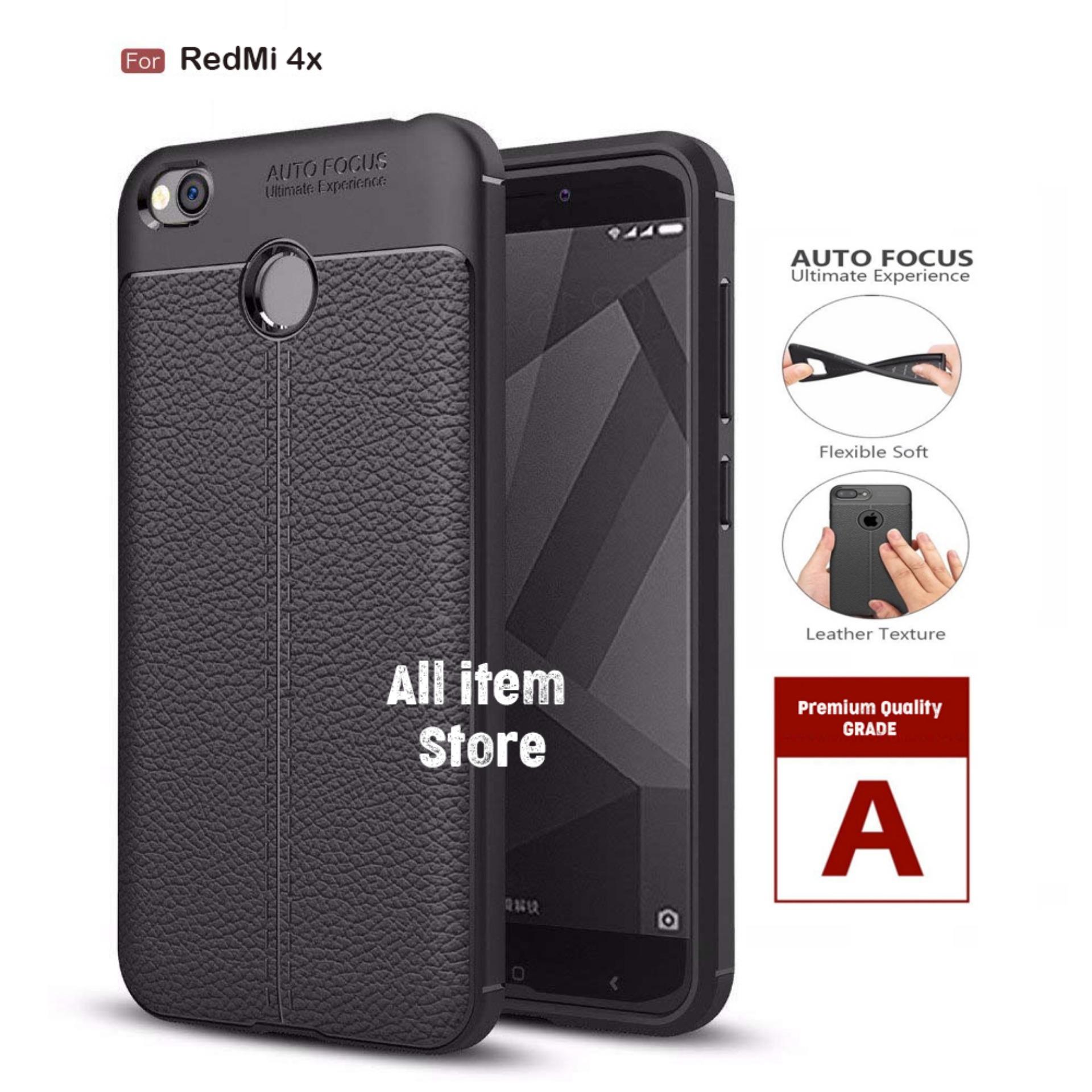 Case Auto Focus Xiaomi Redmi 4X Leather Autofocus Ultimate - Black