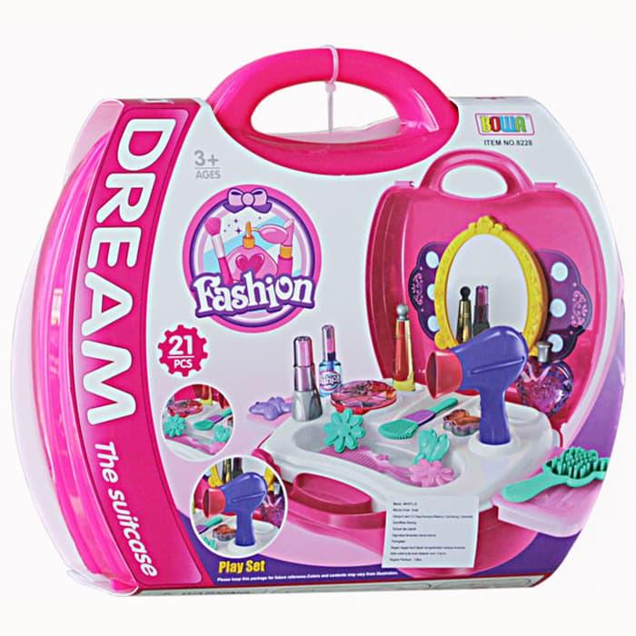 Sedang Diskon!! Mainan Anak Make Up Rias Dandan Dream Fashion Kit Koper - ready stock