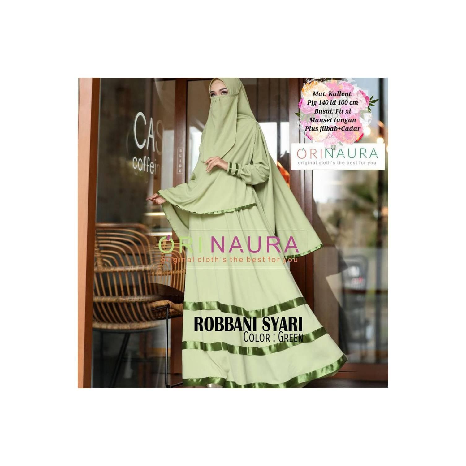 ROBBANI SYARI gamis syari set khimar dan cadar kallen