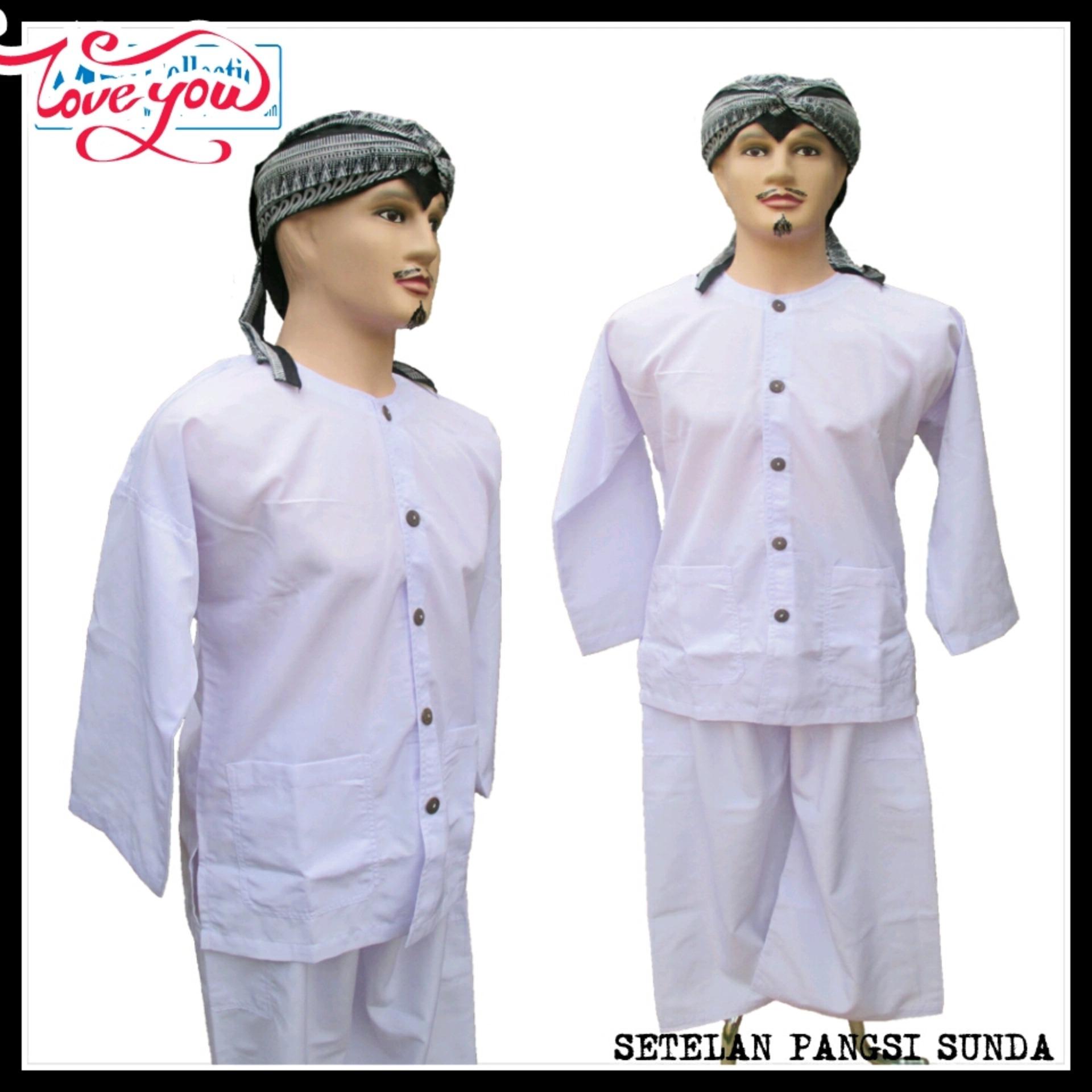 Baju Dan Celana Adat Pangsi pputih polos