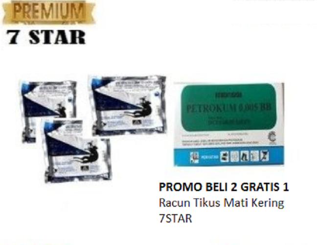 PROMO BELI 2 GRATIS 1 Racun Tikus Mati Kering 7STAR - Racun Tikus Petrokum 0.005 / Racun Tikus Ajaib Ampuh Membasmi Tikus - 100gr