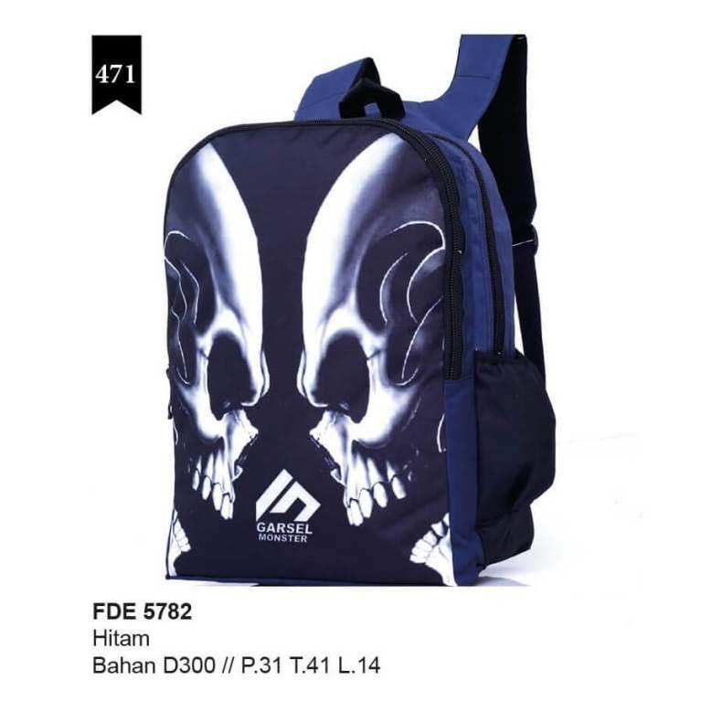 Garsel Fashion Tas Sekolah Anak Laki-Laki Hitam - FDE 5782