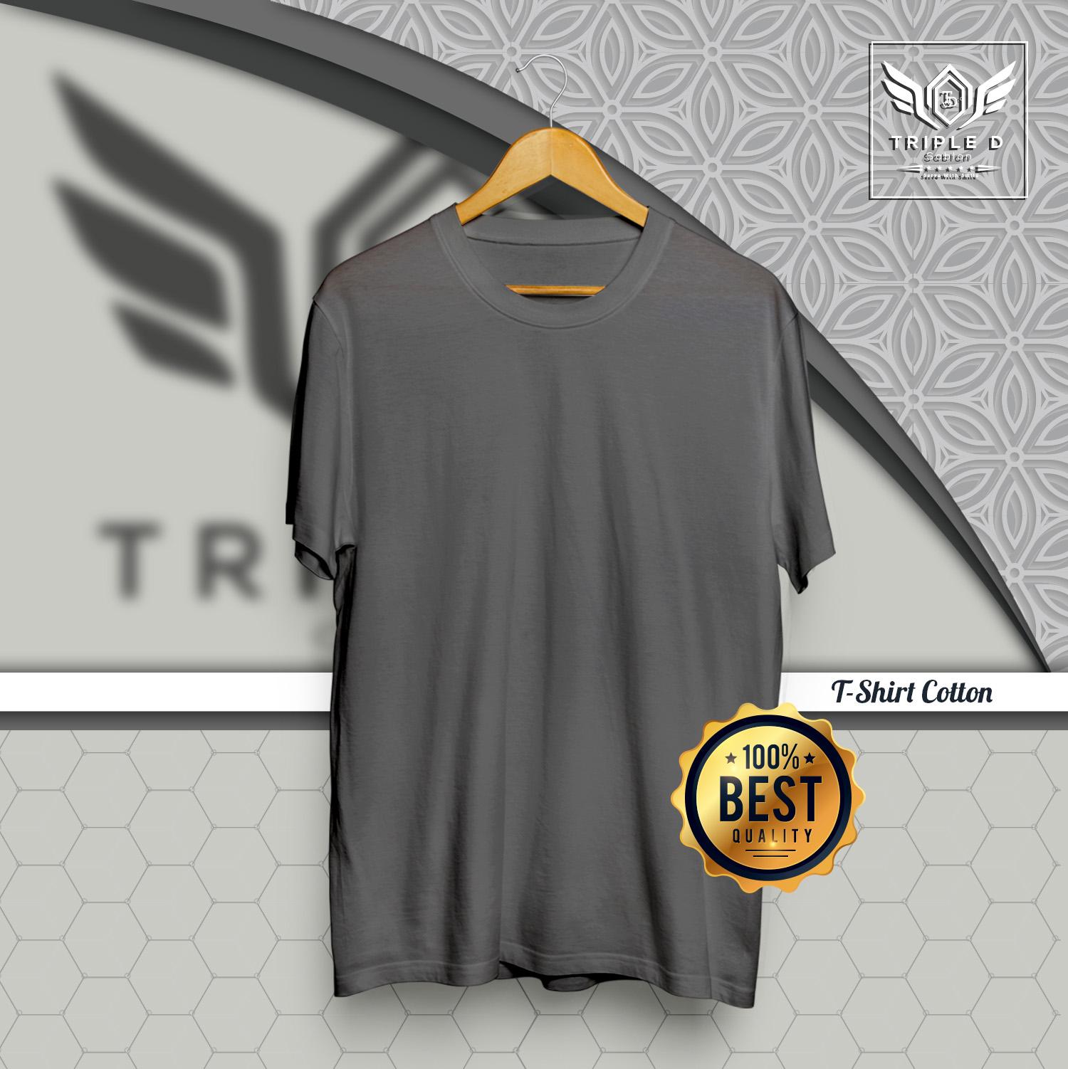 Kaos Pria wanita Polos Distro Premium soft cotton combed 20s - Kaos Terbaru Keren Murah Dewasa Triple D