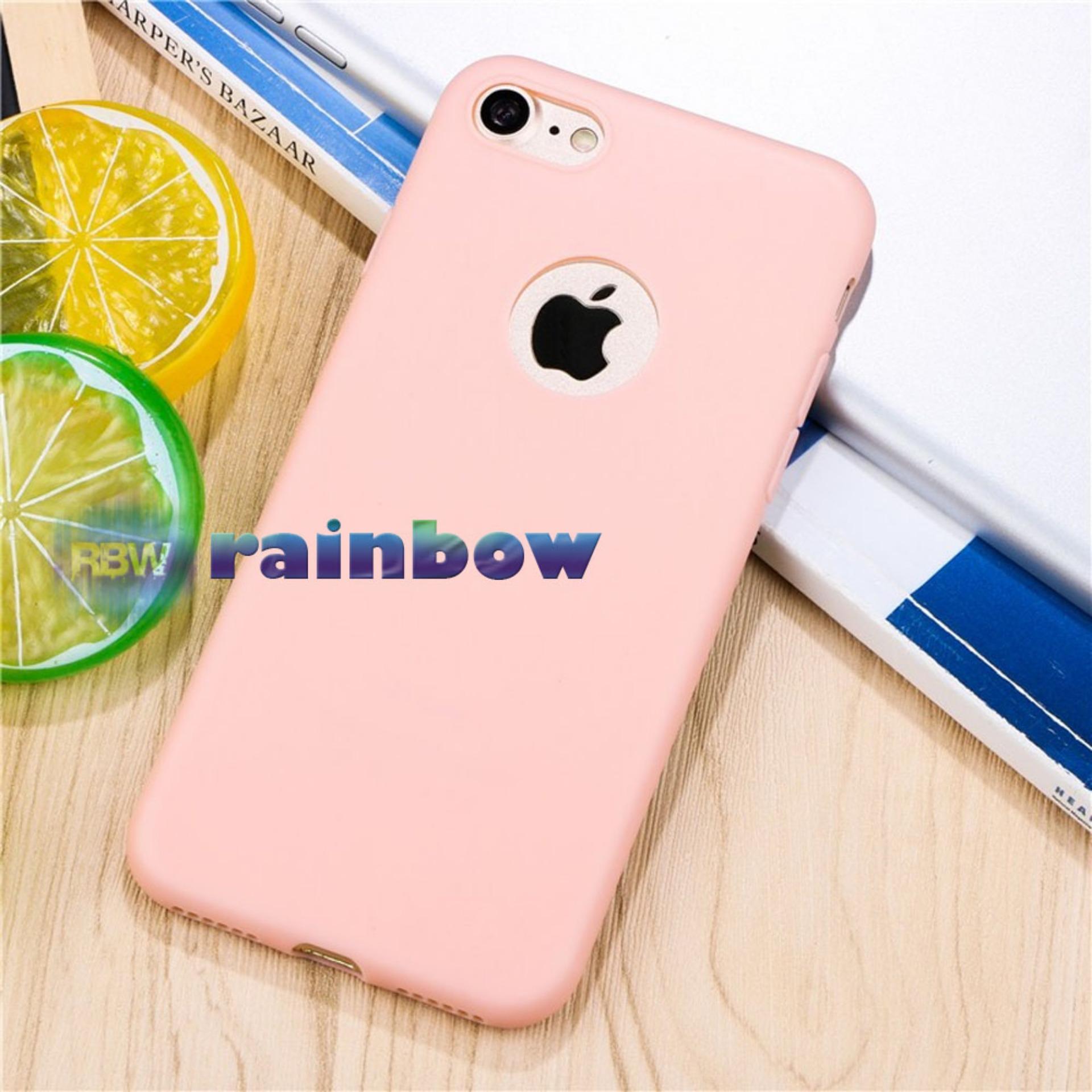 Lize Apple Iphone6 / Iphone 6 / Iphone 6G / Iphone 6S Ori Ukuran 4.7 inch / Softshell / Jelly Case / Soft Case / Soft Back Case / Silicone / Silicon / Silikon / Case Iphone / Case HP / Casing Handphone Iphone 6 - Peach