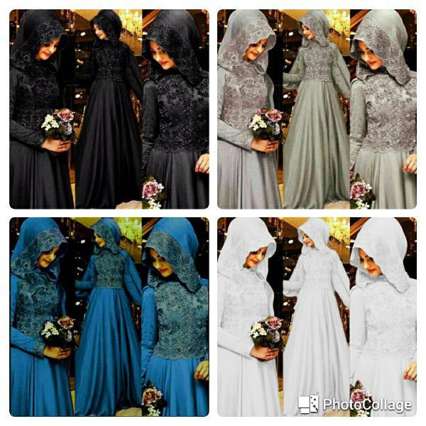 Promo Hari Ini K Marimar White Maxi Dress Terusan Gamis Syari Putih Hitam Wanita Murah Simple Elegan