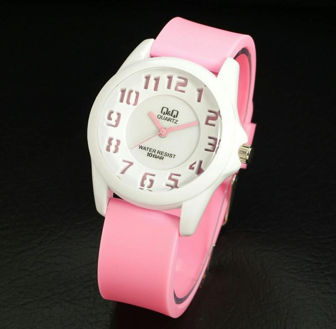 QQ Original Water Resist - Jam Tangan Wanita / Remaja - Rubber Strap - Terbaru