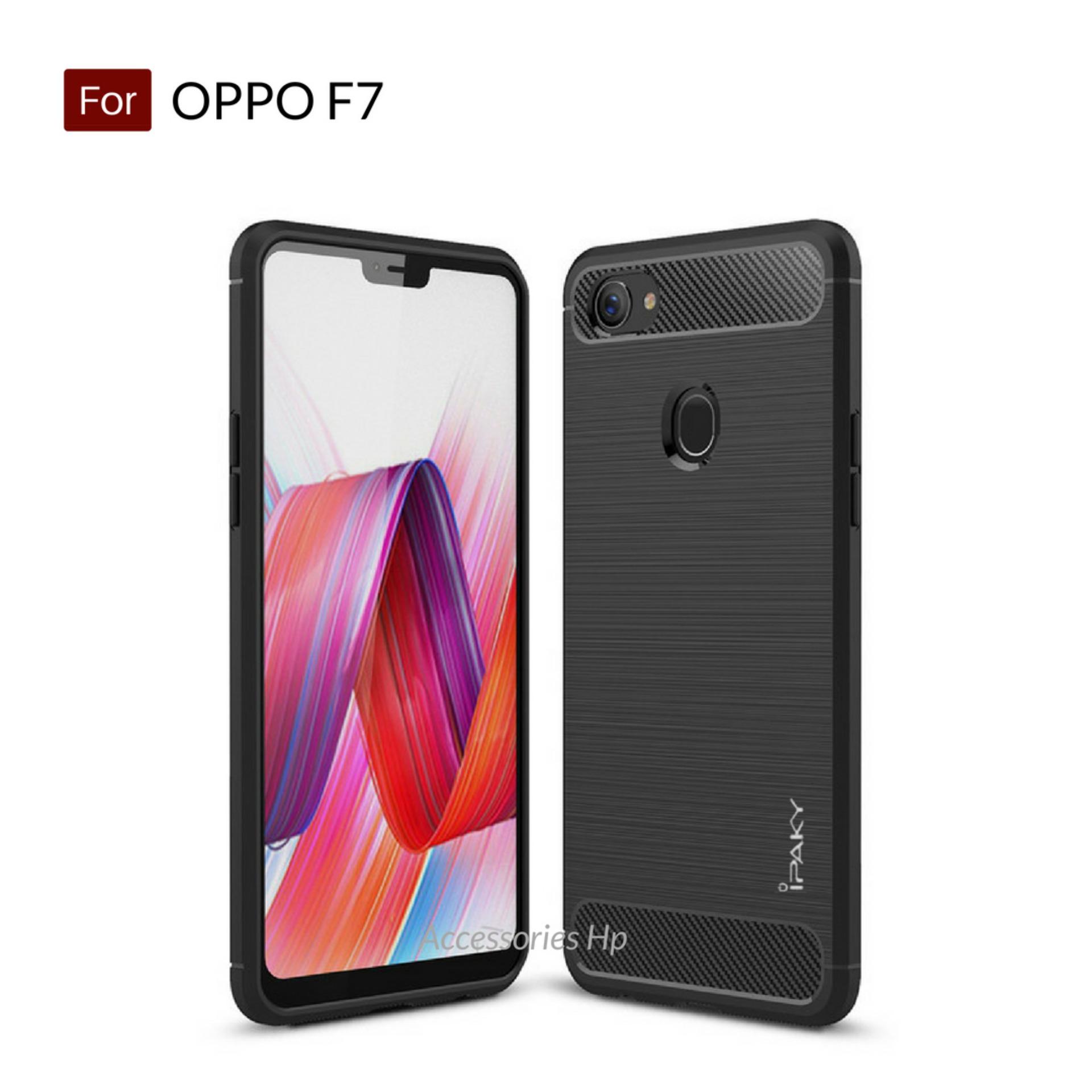 Accessories HP Premium Quality Carbon Shockproof Hybrid Case For Oppo F7 - Black