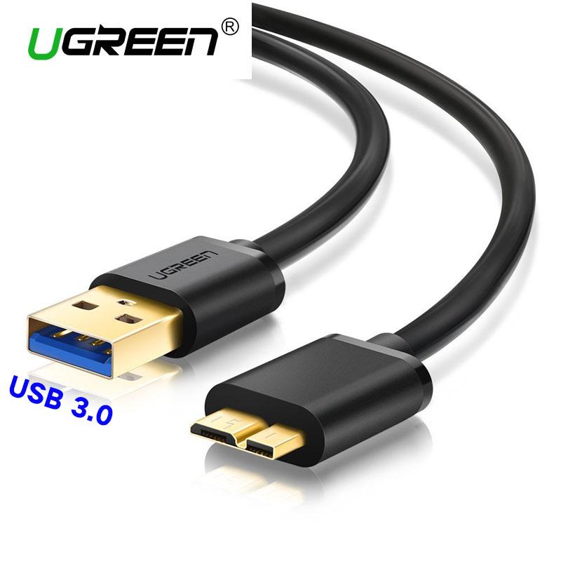 UGREEN Original Kabel Micro USB 3.0 Cable 2.1A Fast Charging Data Cable USB Cord Handphone Charger Kabel for Samsung Note 3 S5 Toshiba Hard Disk 1meter
