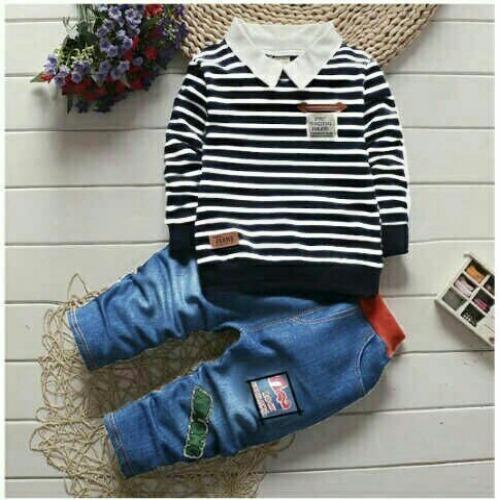 Vanessa Setelan Baju Anak Laki-laki / set anak / baju anak / stelan anak/ pakaian anak / blus anak / atasan anak / celana anak / denim anak Hoodie Anak / Sweater Anak / Rompi Anak