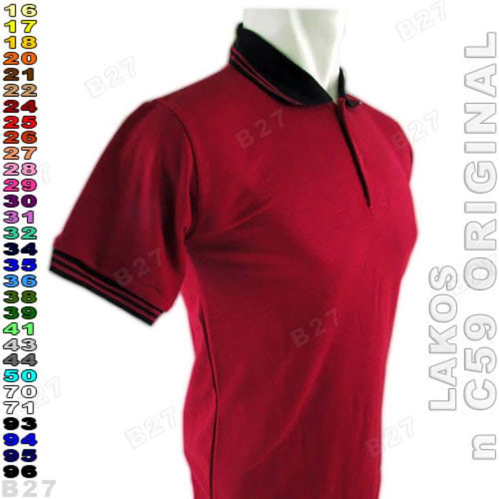 C59 Original K2-24 Kaos Polo Shirt Cowok Lacost Polos Maroon