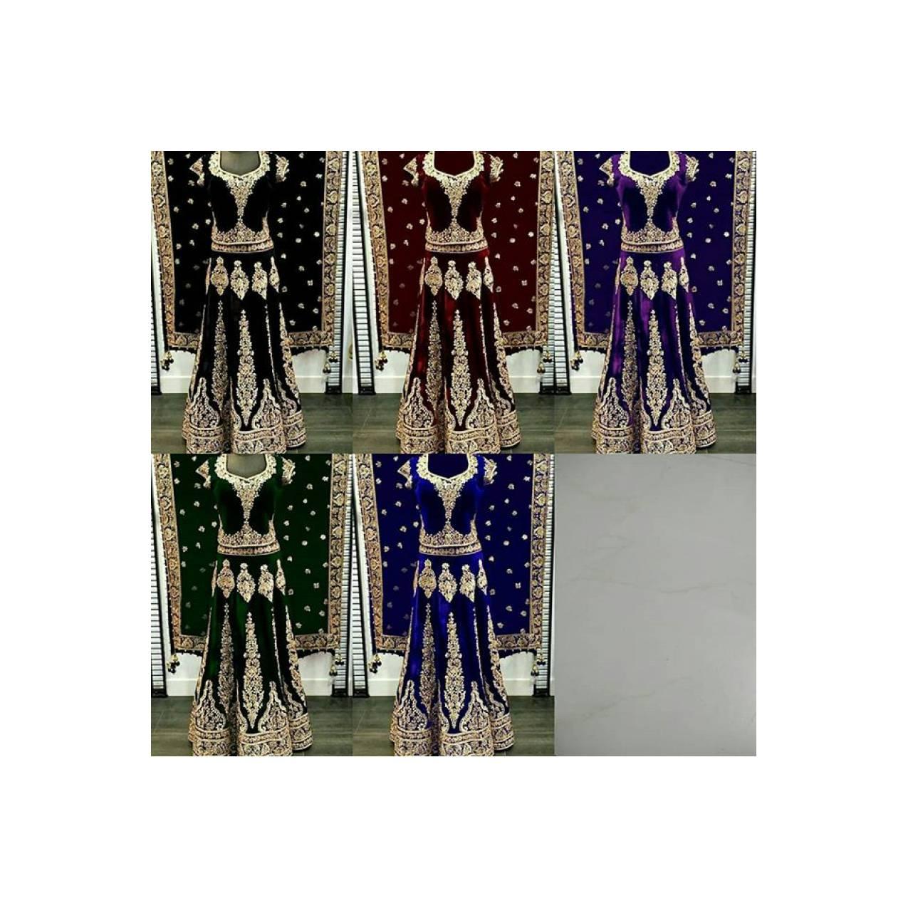 Bridal Anarkali DN37 /Gaun Muslim/Gamis Pesta/Pengantin Muslim India