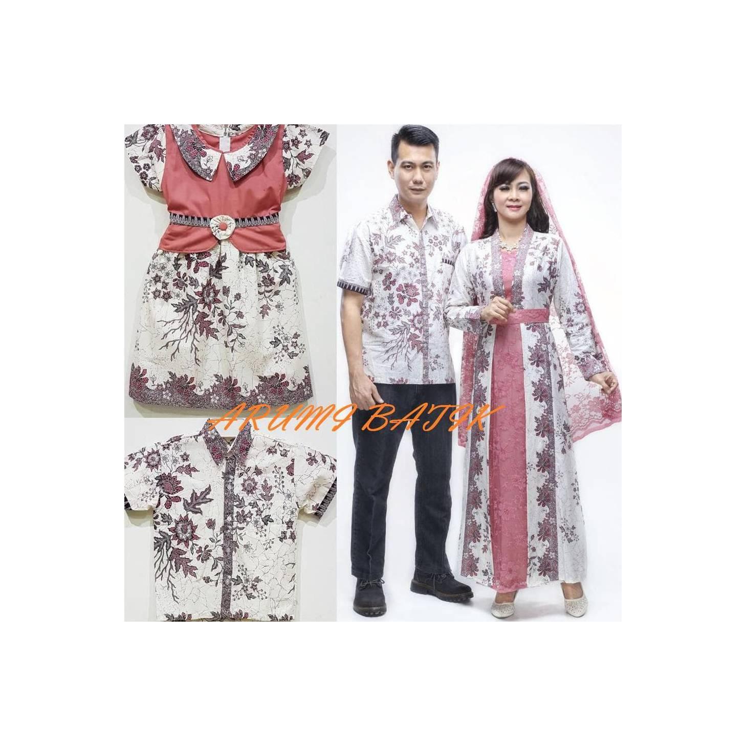 Murah Gamis Baju Muslim Long Maxi Dress Batik 1601 Fanta Big Size