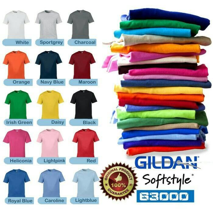 Kaos Gildan Polos Softstyle 63000 JAKARTA - Ngdz3x