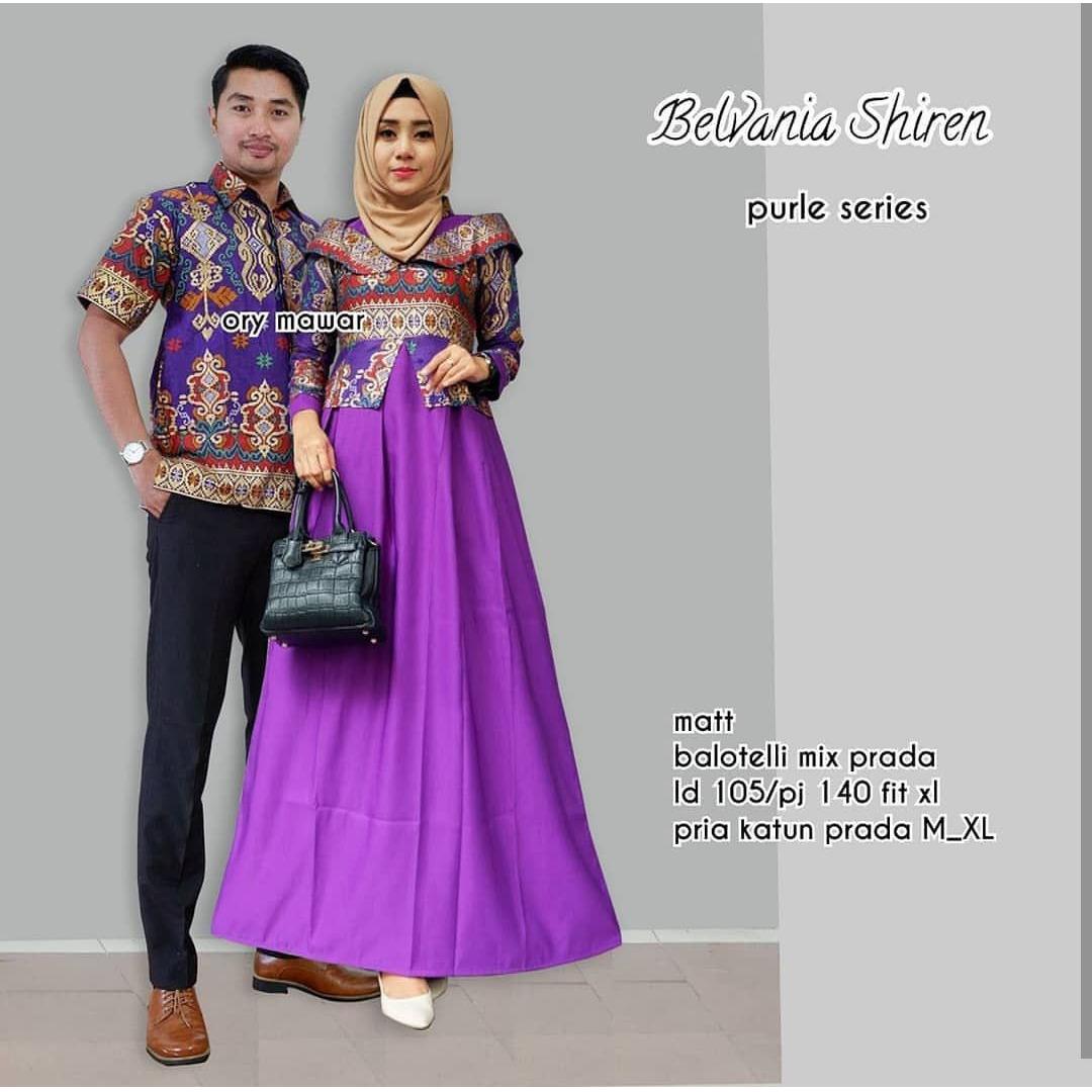 TERMURAH – BATIK COUPLE BELVANIA UNGU