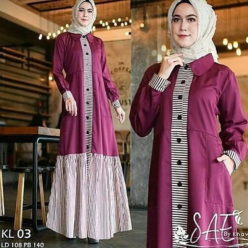 BAJU GAMIS MUSLIM MURAH GLAMOUR MAXI DRESS MAGENTA / LONG DRESS / GAMIS BARU / BAJU MUSLIM / GROSIR