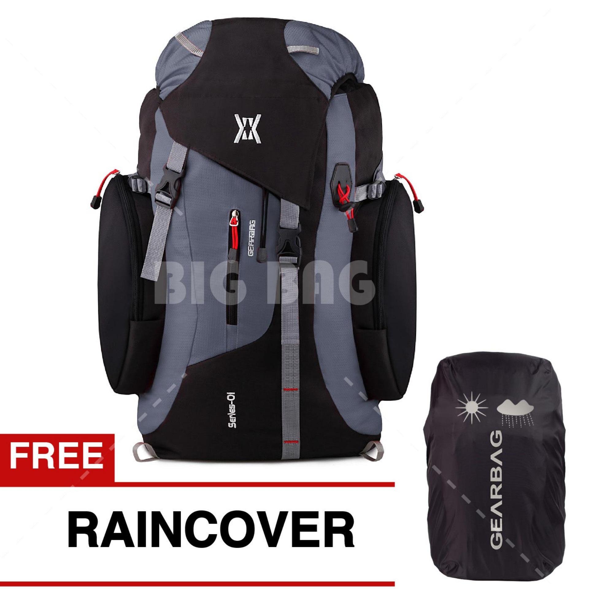 Tas Ransel Carrier McConnor Wilder Pack - Camping Mountain Backpack - Tas Gunung Jungle Climbing Backpacker + FREE Raincover - Grey Tas Pria Tas Fashion Pria