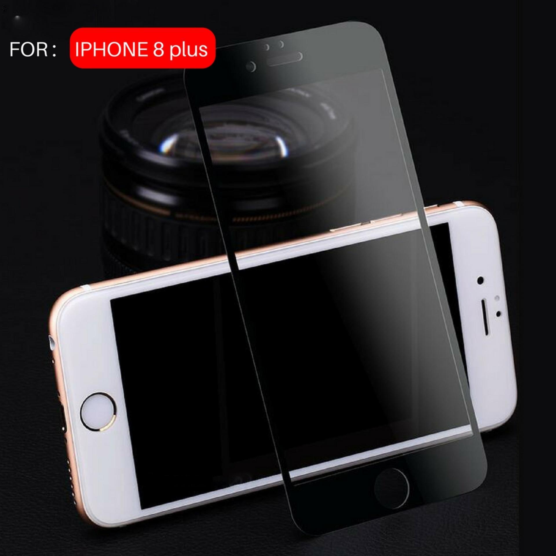 Tempered Glass Warna Full Corning Screen Protector For Apple iPhone 8 Plus 5.5 inch - Black