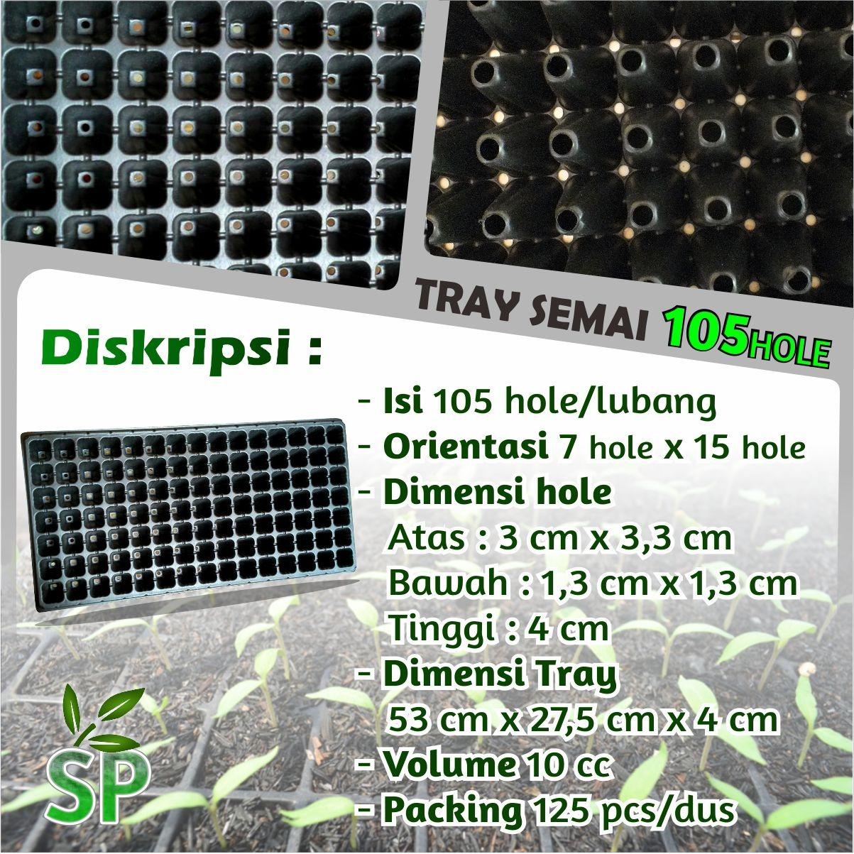 Sumber Plastik - Tray Semai Pot Semai Seedling Bibit Untuk Benih Tanaman Tray 105 Hole