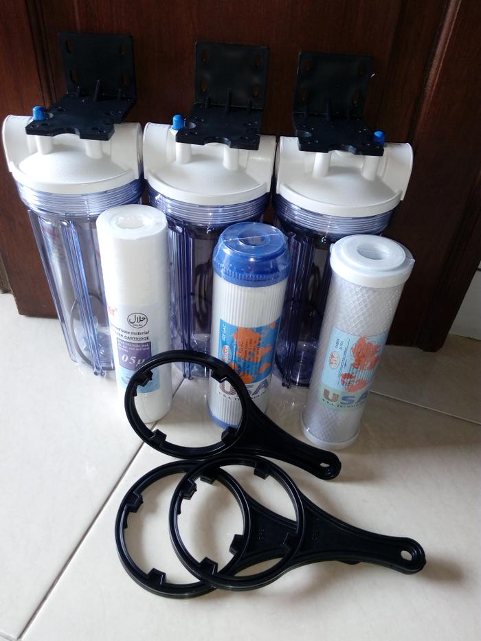 Paket Filter Air 3Tahap Housing Clear 10