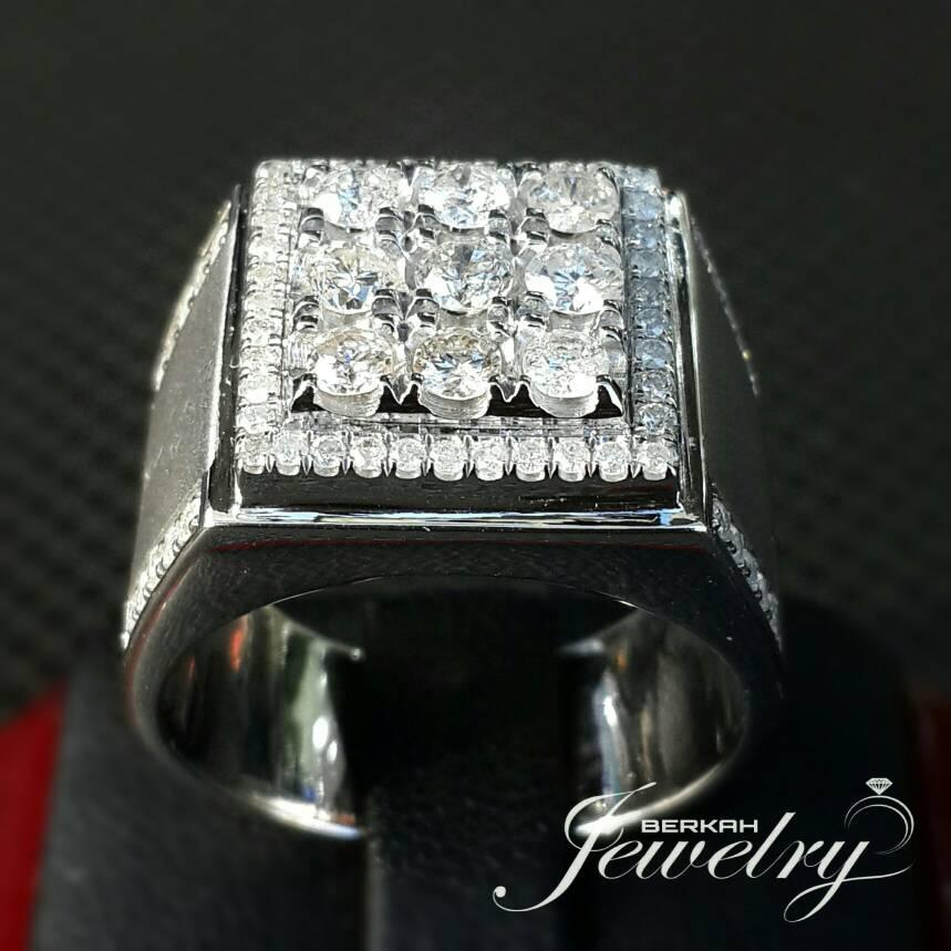 Cincin Pria Berlian NATURAL DIAMOND Ring Palladium