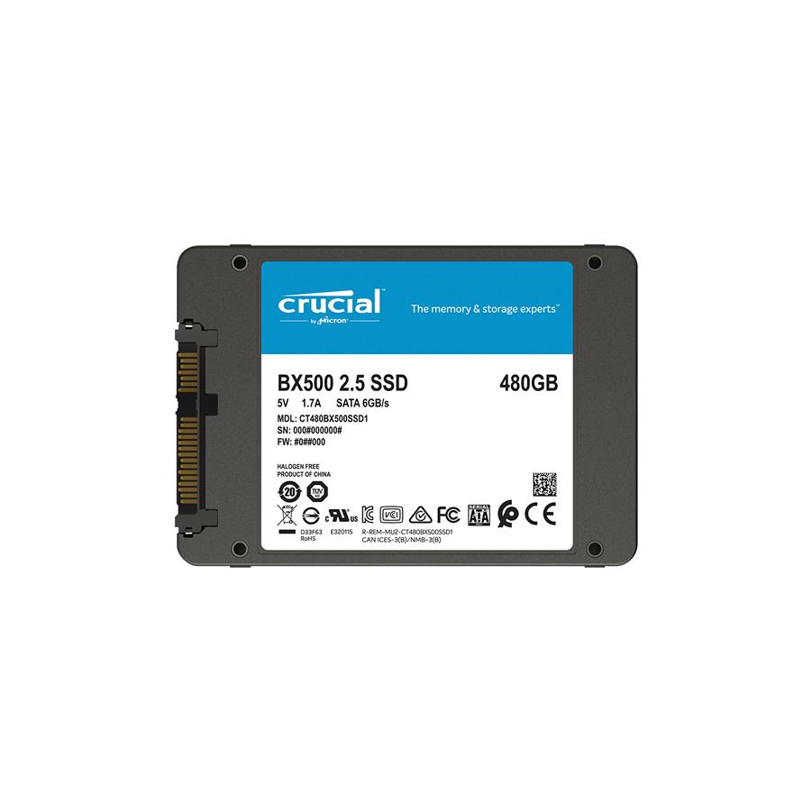 Crucial BX500 480GB 3D NAND SATA 2.5-inch SSD - CT480BX500SSD1