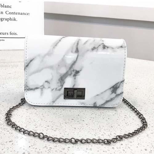 tas selempang wanita marble monokrom women sling bag simple bta391