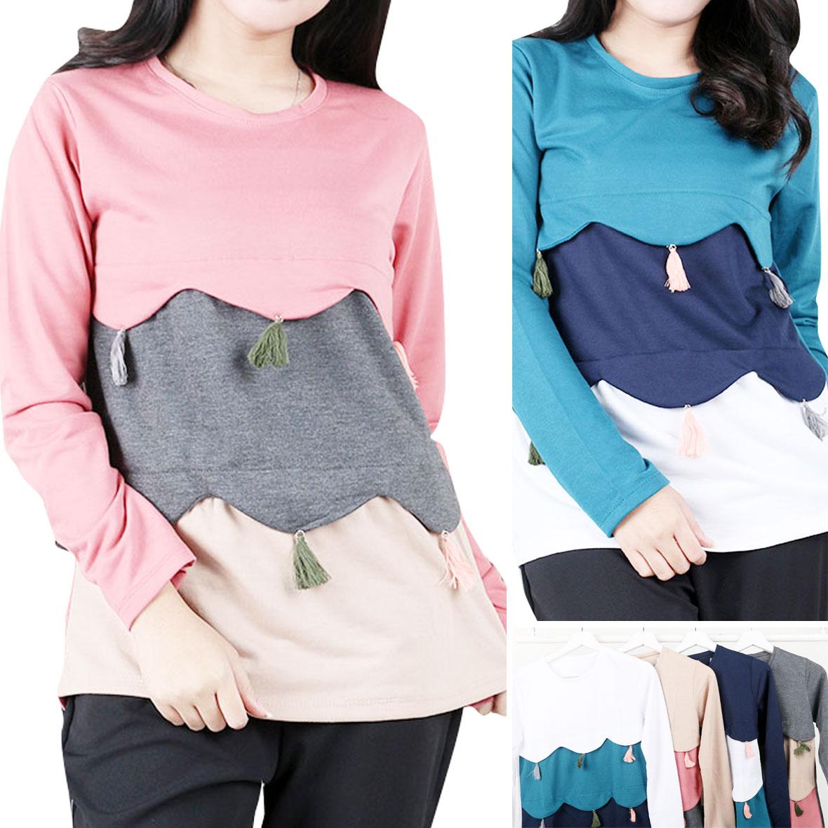 Oma Holley Fashion Aireen Blouse Tesel 3 Warna - Size M