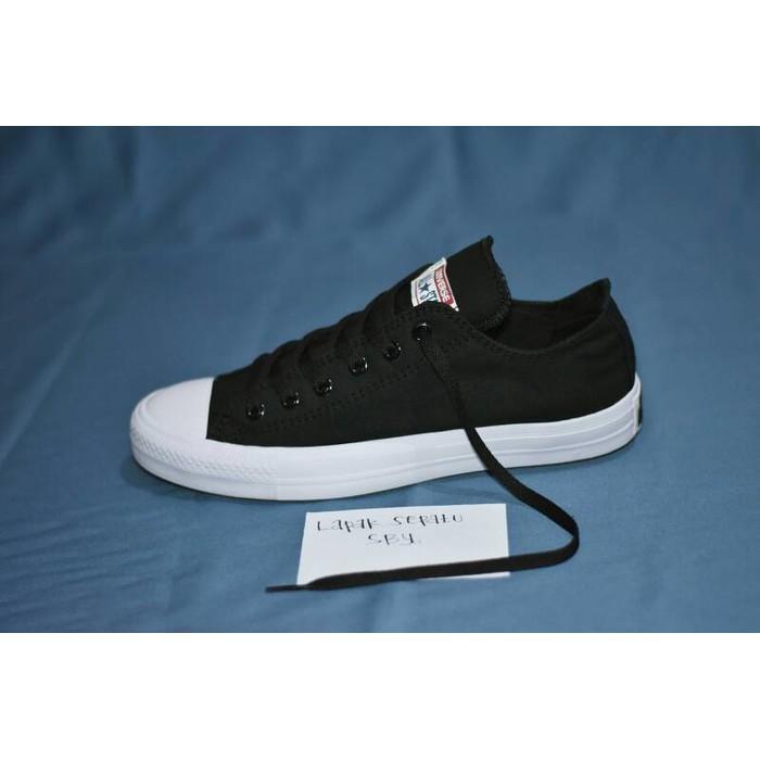 Promo Termurah Sepatu Converse Chuck Taylor II Komponen Ori / Hitam Gratis Ongkir